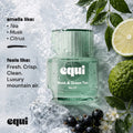 Equi Musk & Green Tea inspired by Creed Silver Mountain Water perfume bottle with green tea, musk, and citrus.