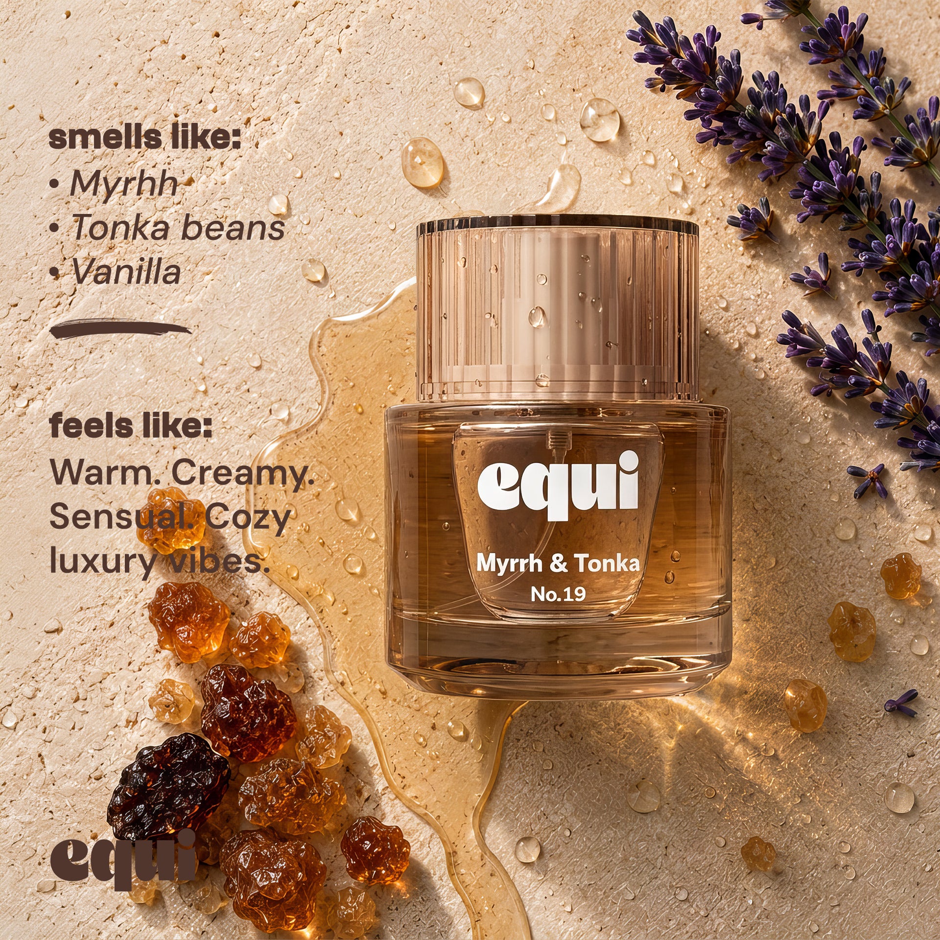 Equi Myrrh & Tonka inspired by Jo Malone Myrrh & Tonka perfume bottle with myrrh, tonka bean, and vanilla.