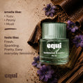 Equi Sandalwood & Leather inspired by Le Labo Santal 33 perfume bottle with sandalwood, leather, and violet.
